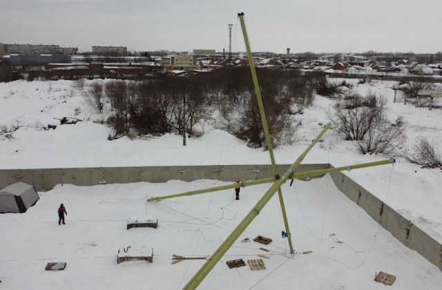 Бесфундаментная быстровозводимая композитная опоры ВЛ 220 кВ для аварийно-восстановительных работ